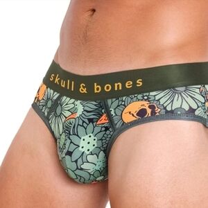 Skull & Bones Groovy Floral Mushroom Brief